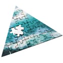 Ai Generated Waves Ocean Sea Tsunami Nautical Blue Sea Wooden Puzzle Triangle View3