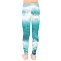 Ai Generated Waves Ocean Sea Tsunami Nautical Blue Sea Kids  Classic Winter Leggings View2