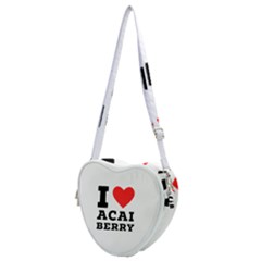 I Love Acai Berry Heart Shoulder Bag by ilovewhateva