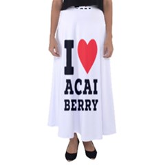 I Love Acai Berry Flared Maxi Skirt by ilovewhateva