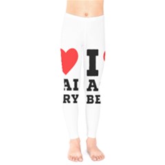 I Love Acai Berry Kids  Leggings by ilovewhateva