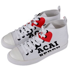 I Love Acai Berry Women s Mid-top Canvas Sneakers by ilovewhateva