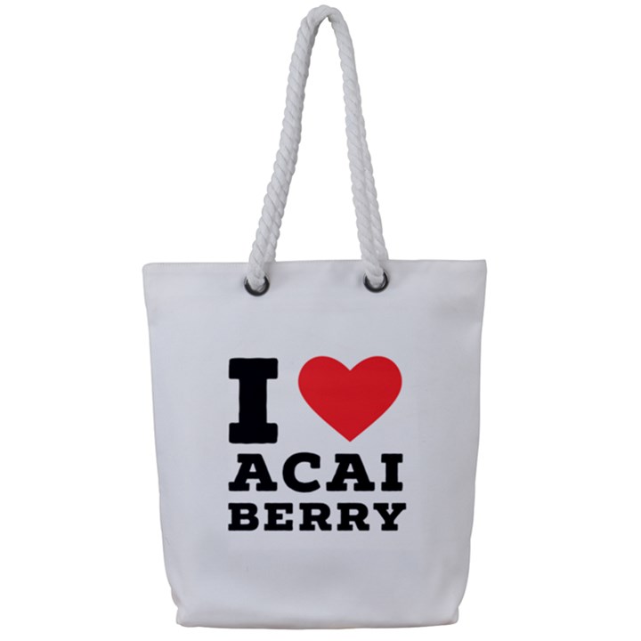 I love acai berry Full Print Rope Handle Tote (Small)