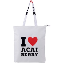 I Love Acai Berry Double Zip Up Tote Bag by ilovewhateva