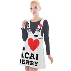 I Love Acai Berry Plunge Pinafore Velour Dress by ilovewhateva