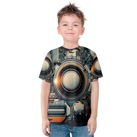 Illustrations Technology Robot Internet Processor Kids  Cotton Tee by Cowasu