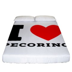 I Love Pecorino  Fitted Sheet (king Size) by ilovewhateva