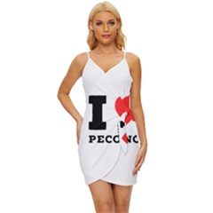 I Love Pecorino  Wrap Tie Front Dress by ilovewhateva