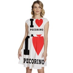 I Love Pecorino  Cap Sleeve High Waist Dress by ilovewhateva