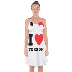 I Love Turron  Ruffle Detail Chiffon Dress by ilovewhateva