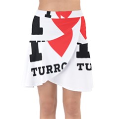 I Love Turron  Wrap Front Skirt by ilovewhateva