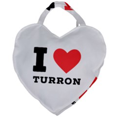 I Love Turron  Giant Heart Shaped Tote by ilovewhateva