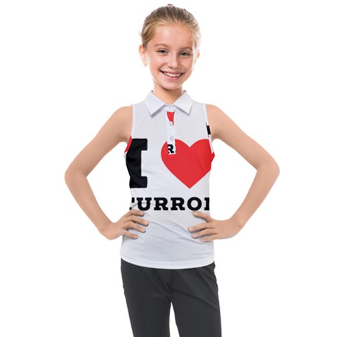 I Love Turron  Kids  Sleeveless Polo Tee by ilovewhateva