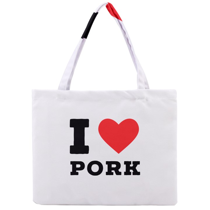 I love pork  Mini Tote Bag