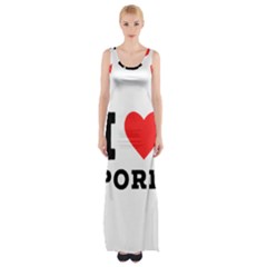 I Love Pork  Thigh Split Maxi Dress by ilovewhateva