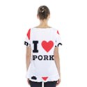 I love pork  Skirt Hem Sports Top View2