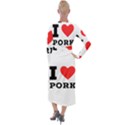 I love pork  Velvet Maxi Wrap Dress View2