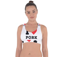 I Love Pork  Cross String Back Sports Bra by ilovewhateva