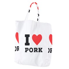 I Love Pork  Giant Grocery Tote by ilovewhateva