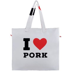 I Love Pork  Canvas Travel Bag by ilovewhateva