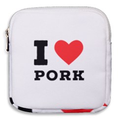 I Love Pork  Mini Square Pouch by ilovewhateva