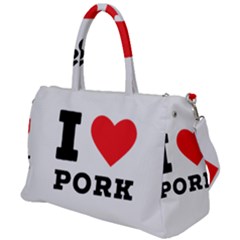 I Love Pork  Duffel Travel Bag by ilovewhateva