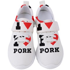 I Love Pork  Women s Velcro Strap Shoes by ilovewhateva