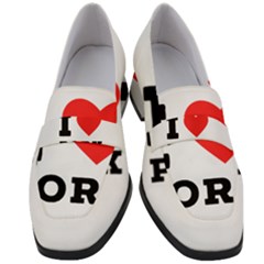 I Love Pork  Women s Chunky Heel Loafers by ilovewhateva