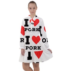 I Love Pork  All Frills Chiffon Dress by ilovewhateva