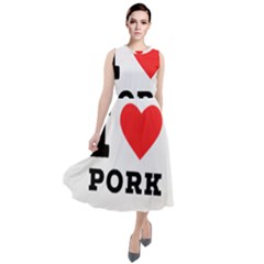 I Love Pork  Round Neck Boho Dress by ilovewhateva