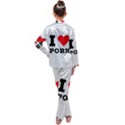 I love pork  Kids  Satin Long Sleeve Pajamas Set View2