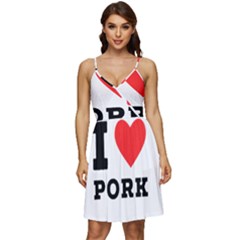 I Love Pork  V-neck Pocket Summer Dress  by ilovewhateva