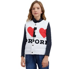 I Love Pork  Kid s Short Button Up Puffer Vest	 by ilovewhateva