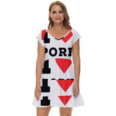 I Love Pork  Short Sleeve Tiered Mini Dress by ilovewhateva