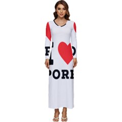 I Love Pork  Long Sleeve Longline Maxi Dress by ilovewhateva