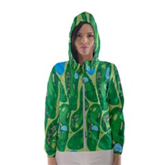 Golf Course Par Golf Course Green Women s Hooded Windbreaker by Cowasu