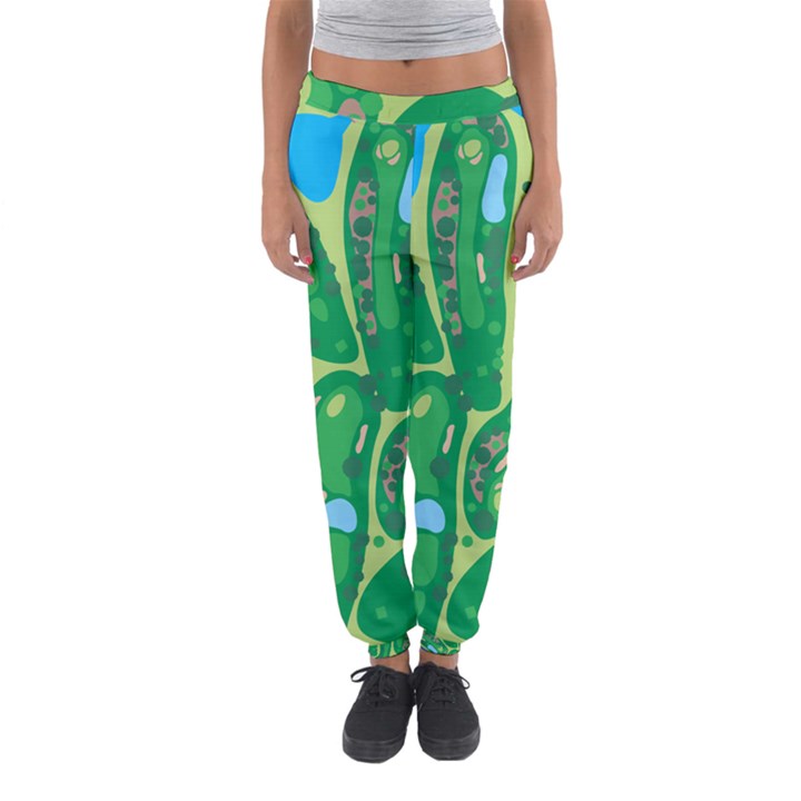 Golf Course Par Golf Course Green Women s Jogger Sweatpants