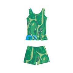 Golf Course Par Golf Course Green Kids  Boyleg Swimsuit by Cowasu