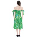 Golf Course Par Golf Course Green Shoulder Tie Bardot Midi Dress View2