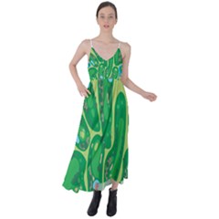 Golf Course Par Golf Course Green Tie Back Maxi Dress by Cowasu