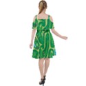 Golf Course Par Golf Course Green Cut Out Shoulders Chiffon Dress View2