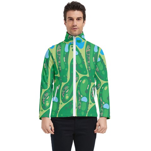 Golf Course Par Golf Course Green Men s Bomber Jacket by Cowasu