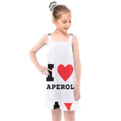 I Love Aperol Kids  Overall Dress by ilovewhateva