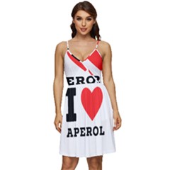 I Love Aperol V-neck Pocket Summer Dress  by ilovewhateva