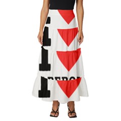 I Love Aperol Tiered Ruffle Maxi Skirt