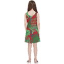 Leaves Leaf Nature Pattern Red Green Kids  Lightweight Sleeveless Dress View2