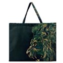 Angry Male Lion Zipper Large Tote Bag View1