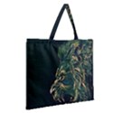 Angry Male Lion Zipper Large Tote Bag View2