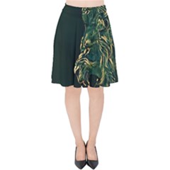 Angry Male Lion Velvet High Waist Skirt by Cowasu