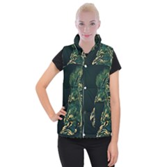 Angry Male Lion Women s Button Up Vest by Cowasu